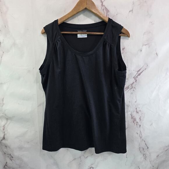 Columbia Tank Top Womens XL Black Hiking Active Sun Omni Wick Stretch - Picture 1 of 9